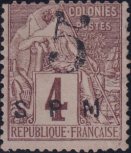 St. Pierre 1885 SC 10 Mint 