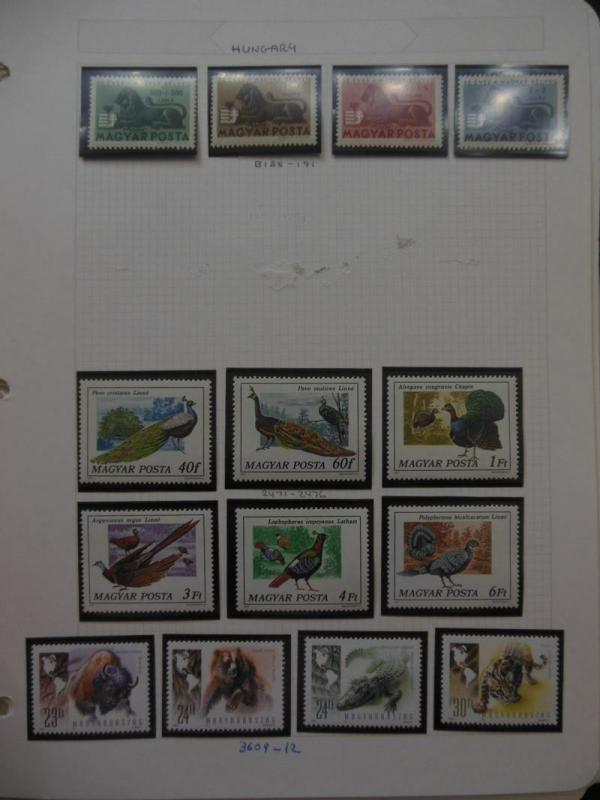 HUNGARY : Beautiful collection. All VF Mint NH. Topicals. Scott Catalog $100.00.