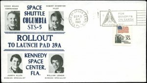 9/21/82 STS-5 Columbia Shuttle Rollout Event  Cachet Kennedy Space Center, FL