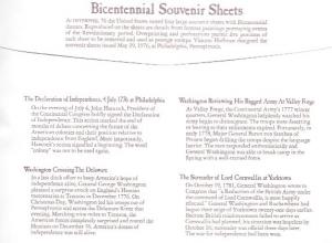 US #1686-89 Bi-Centennial Souvenir Sheets, in Mounts.