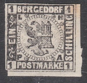 GERMANY BERGEDORF  An old forgery of a classic stamp........................C210