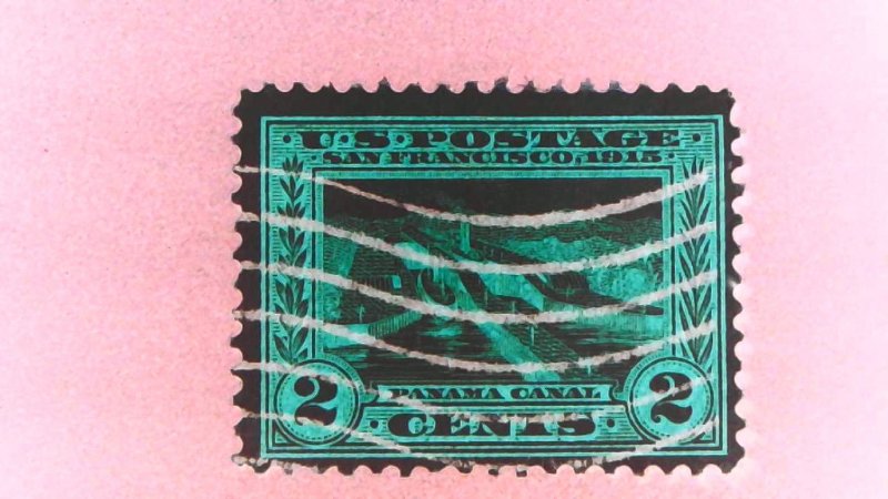 1912 Panama Pac Expo Scott# 398 Pedro Miguel W/M 2 C