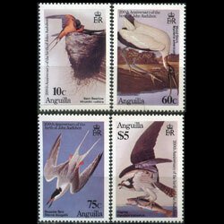 ANGUILLA 1985 - Scott# 613-6 Audubon Birds Set of 4 NH