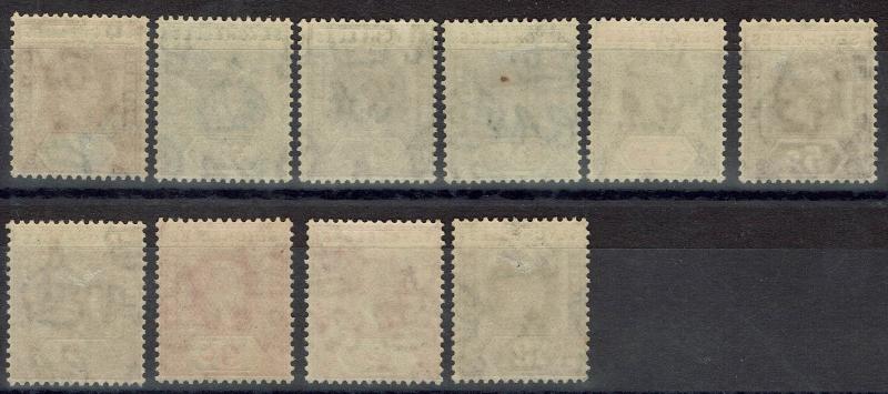 SEYCHELLES 1921 KGV RANGE TO 12C WMK MULTI SCRIPT CA