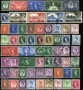150+ ENGLAND Great Britain Stamps Postage Collection 1941-1965 Used