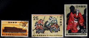 JAPAN  Scott 899-901 Used stamp set