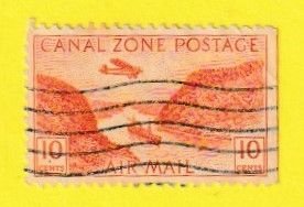 US CANAL ZONE SCOTT#C9 1931 10c AIRMAIL - USED