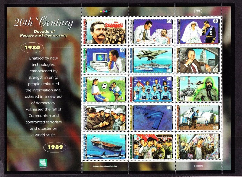 Marshall Island 20th Century Decade of New Possibilities Mint Sheet Series NH