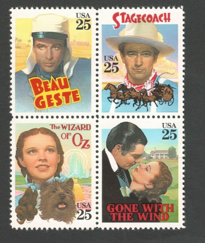 2445-48  Classic Films Block Of 4 Mint/nh FREE SHIPPING