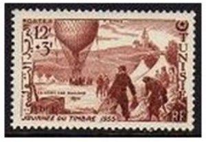 Tunisia B123, hinged. Michel 429. Stamp Day 1955. Balloon Post, 1870.