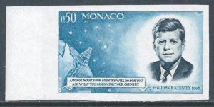 Monaco #596 MH JFK/Space IMPERF