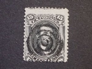 US Series of 1861-66 Scott #77 Lincoln XF Used, Black Target Stamp