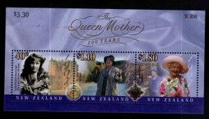 New Zealand Scott 1635a Used  QE2 100th Birthday souvenir sheet