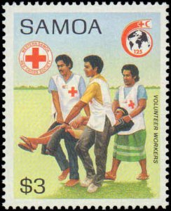 Samoa #756-759, Complete Set(4), 1989, Red Cross, Never Hinged