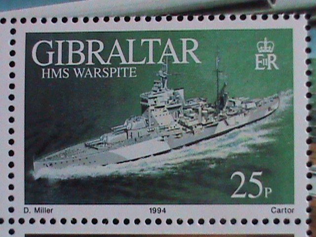 GIBRALTAR STAMP-1994 SC#660 WORLD WAR II WARSHIPS MNH S/S SHEET-VF VERY FINE