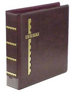 Red Scott Stamp Cover Album 3-Ring Binder & Pack of 25 Black Cover Pages