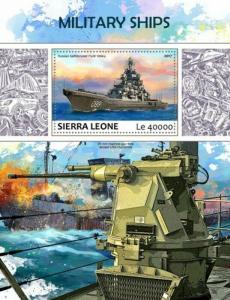 Sierra Leone - 2017 Military Ships - Stamp Souvenir Sheet - SRL17702b