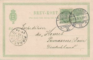 DENMARK 1905 POSTCARD COPENHAGEN TO GERMANY .REF R459