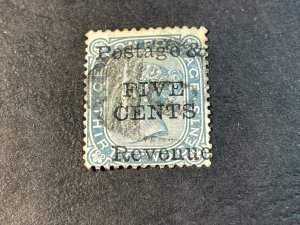 CEYLON # 96-USED----SINGLE----SLATE BLUE----1885