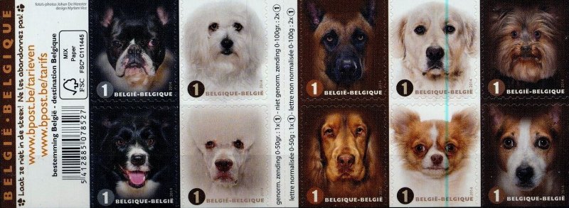 Belgium 2014 - Dogs    - MNH S/Sheet  # 2683a