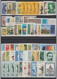 ARGENTINA 1969-70 YEARS ISSUES WITH 60 STAMPS MNH F,VF 