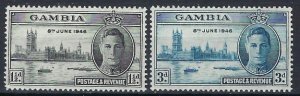 Gambia 144-45 MH 1946 Peace Issue (an9214)