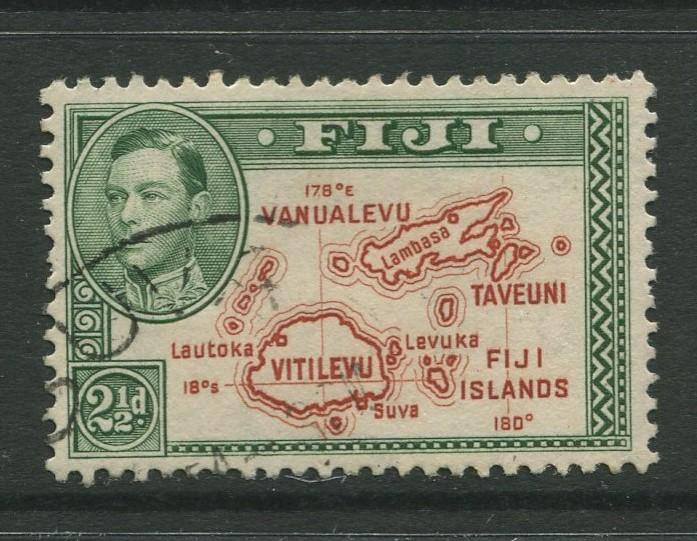 Fiji - Scott 134 - KGVI - Definitive - 1941 - Used - Single 2.1/2p - Stamp