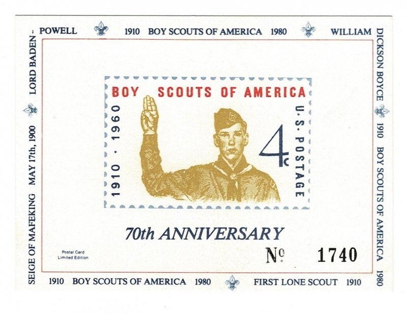 70th Anniversary commemorative card (1217)