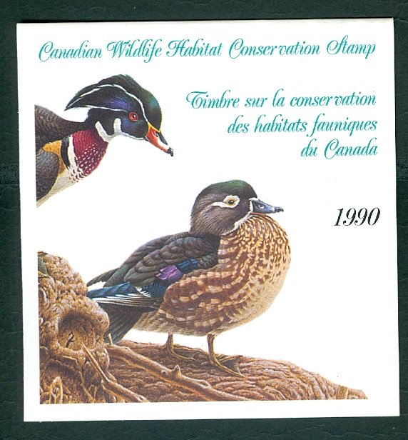 CANADA 1990 GEESE WILDLIFE CONSERV  #FWH6(VAN DAM) SHEET & FOLDER...$25.00