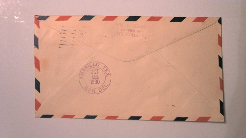1930 US FIRST FLIGHT COVER SPRINGRIELD MO