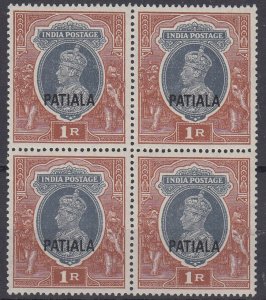 INDIAN STATES Patiala: 1946 1r grey and red-brown unmounted - 31819