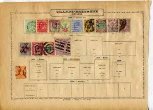 BRITAIN; 1900s small early Ed VII group of values on Album page