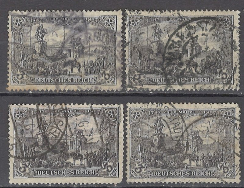 COLLECTION LOT OF #1160 GERMANY  # 94*4 1905 CLEARANCE STUDY