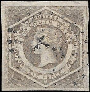 1854 NEW SOUTH WALES SC# 28 USED ng CV $200 SOUND