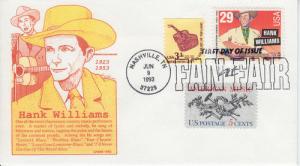 1993 Hank Williams Country Music (Scott 2771) Gamm Combo FDC