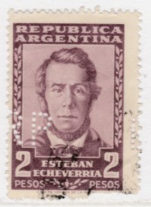 Perfin on ARGENTINA Stamp Used A29P41F37878-