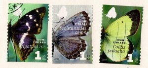 Finland #1296a-c butterfly wings