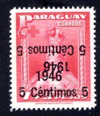 Paraguay #433, Error – Double Overprint, One Inverted.  MNH ...   4910320