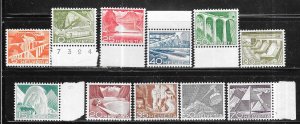 Switzerland #329-339  (MNH)  CV$19.00