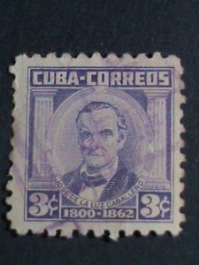 ​CUBA-1954-SC#519//528 10 OVER 70 YEARS OLD CUBA FAMOUS  USED STAMPS-SET-VF