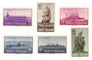 Turkey #990-95 navy set MH cpl