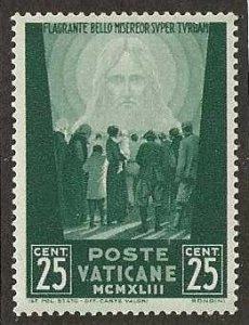 Vatican 84, mint,  never hinged.  1944. (V21)