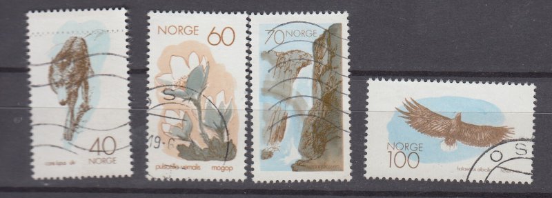 J40213 JL Stamps 1970 norway set used #551-4 wildlife