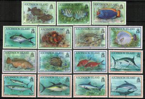 Ascension Stamp 516-530  - Marine Life