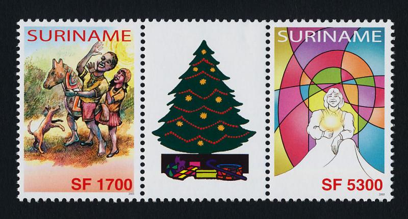 Surinam 1307a MNH Christmas, Dog, Toy Horse, Children, Candle