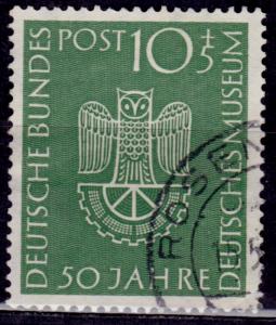 Germany, 1953, Museum in Munich, 10pf + 5pf, sc#B331, used