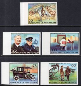 Burkina Faso 346-350 Churchill Imperfs MNH VF