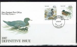 New Zealand: 1985 Native Birds definitive set, Complete collection of FDC's