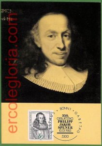 ag7234 - GERMANY - MAXIMUM CARD - 1985 - Philipp Jakob Spener, religion-