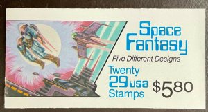 BK207 Space Fantasy #2745a Booklet of 20  29 c FV $5.80   1993